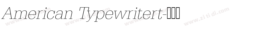 American Typewritert字体转换